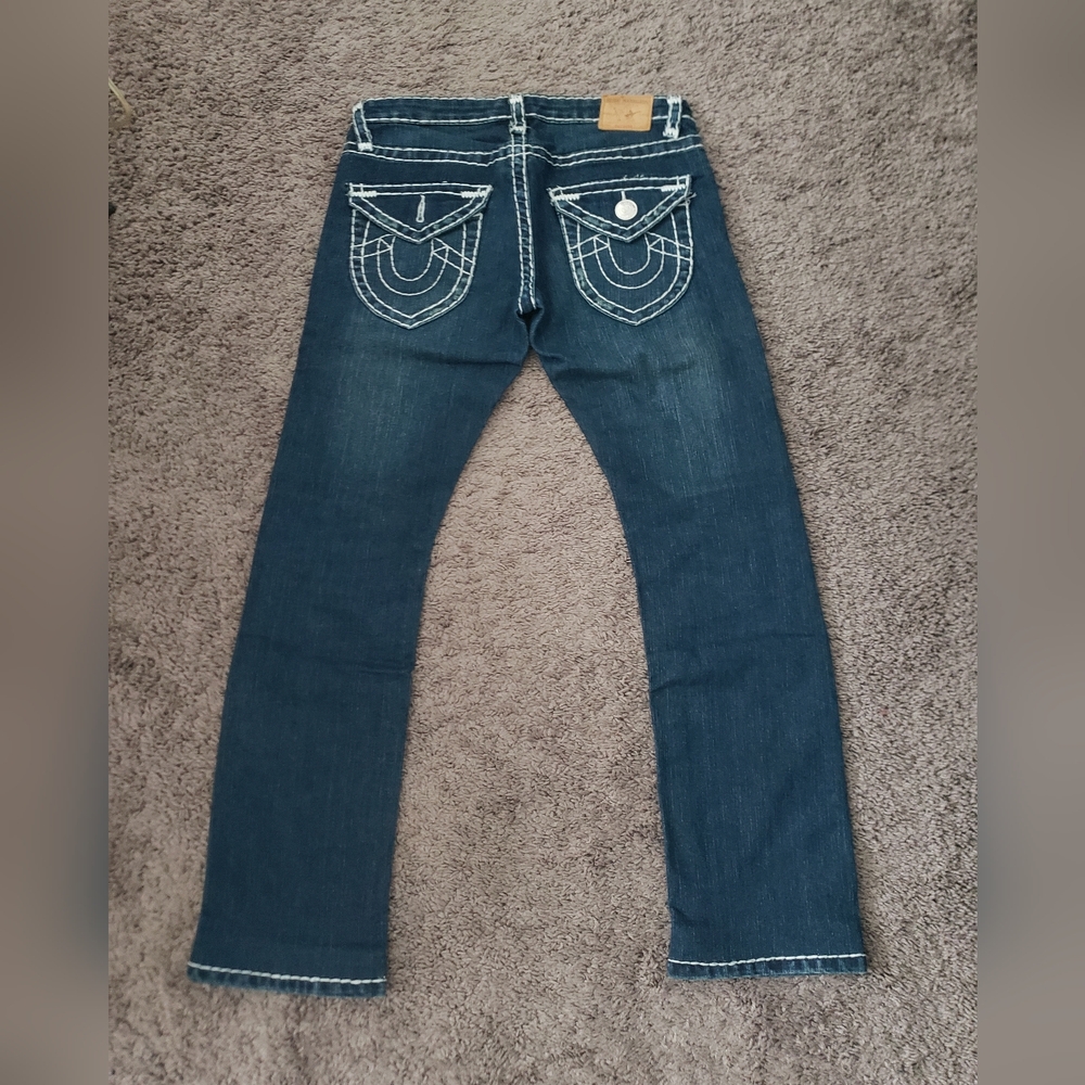 Dark Wash Embroidered Back Pocket Jeans